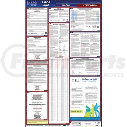 62946 by JJ KELLER - 2022 West Virginia & Federal Labor Law Posters - All-In-One State & Federal Poster (English)