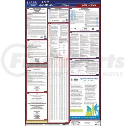 62947 by JJ KELLER - 2022 West Virginia & Federal Labor Law Posters - All-In-One State & Federal Poster (Spanish)