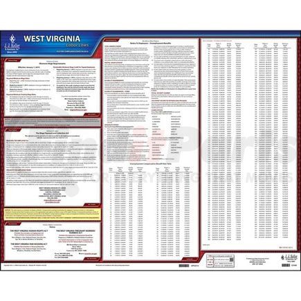 62948 by JJ KELLER - 2022 West Virginia & Federal Labor Law Posters - State Only Poster (English)