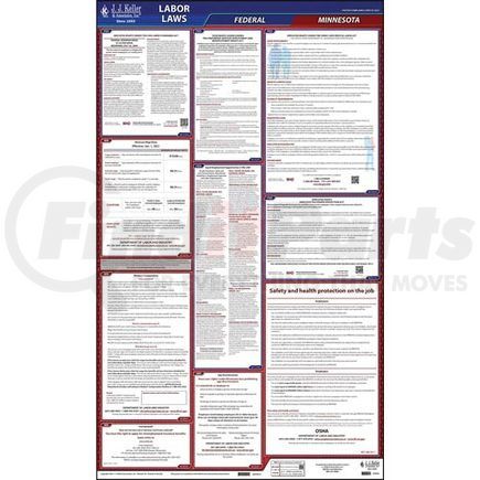 62836 by JJ KELLER - 2021 Minnesota & Federal Labor Law Posters - All-In-One State & Federal Poster (English)