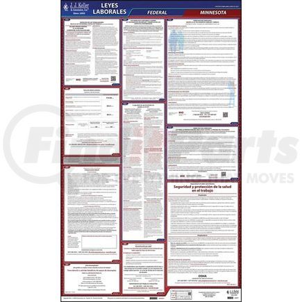 62837 by JJ KELLER - 2021 Minnesota & Federal Labor Law Posters - All-In-One State & Federal Poster (Spanish)
