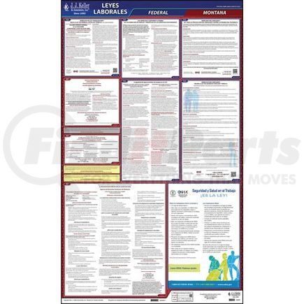 62849 by JJ KELLER - 2021 Montana & Federal Labor Law Posters - All-In-One State & Federal Poster (Spanish)