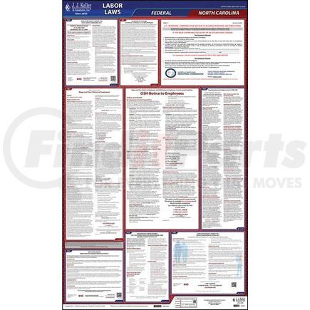62852 by JJ KELLER - 2022 North Carolina & Federal Labor Law Posters - All-In-One State & Federal Poster (English)