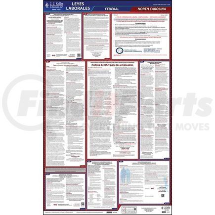 62853 by JJ KELLER - 2022 North Carolina & Federal Labor Law Posters - All-In-One State & Federal Poster (Spanish)