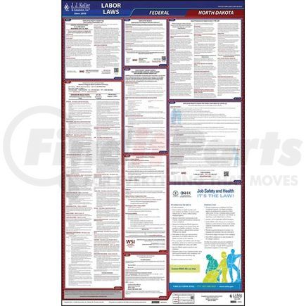 62856 by JJ KELLER - 2022 North Dakota & Federal Labor Law Posters - All-In-One State & Federal Poster (English)