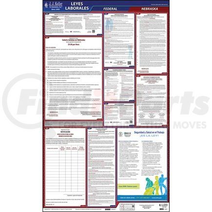 62861 by JJ KELLER - 2022 Nebraska & Federal Labor Law Posters - All-In-One State & Federal Poster (Spanish)