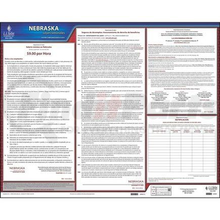 62863 by JJ KELLER - 2022 Nebraska & Federal Labor Law Posters - State Only Poster (Spanish)