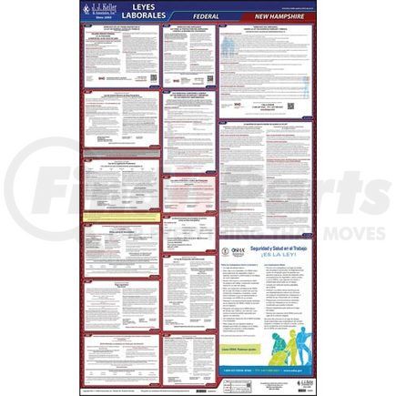 62865 by JJ KELLER - 2022 New Hampshire & Federal Labor Law Posters - All-In-One State & Federal Poster (Spanish)