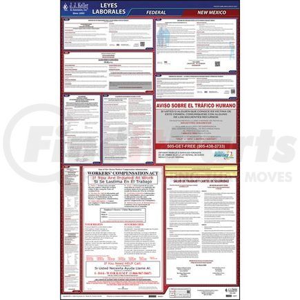62873 by JJ KELLER - 2021 New Mexico & Federal Labor Law Posters - All-In-One State & Federal Poster (Spanish)