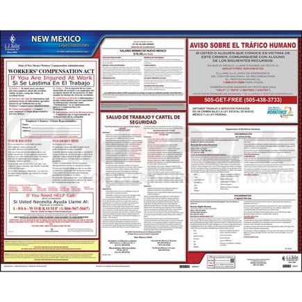 62875 by JJ KELLER - 2021 New Mexico & Federal Labor Law Posters - State Only Poster (Spanish)