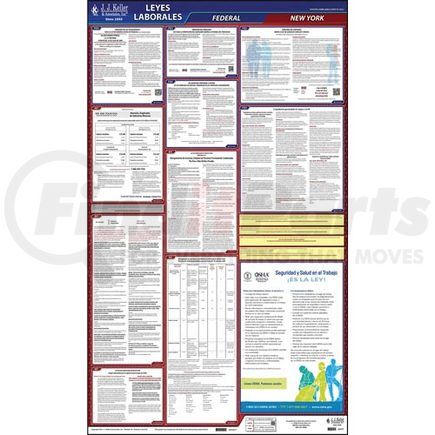 62879 by JJ KELLER - 2021 New York & Federal Labor Law Posters - All-In-One State & Federal Poster (Spanish)