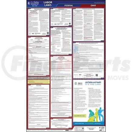 62882 by JJ KELLER - 2021 Ohio & Federal Labor Law Posters - All-In-One State & Federal Poster (English)