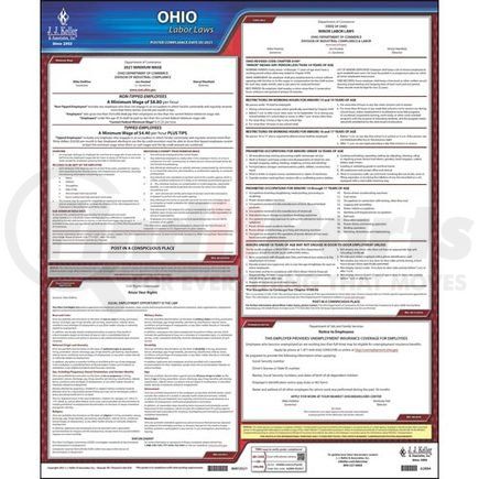 62884 by JJ KELLER - 2021 Ohio & Federal Labor Law Posters - State Only Poster (English)