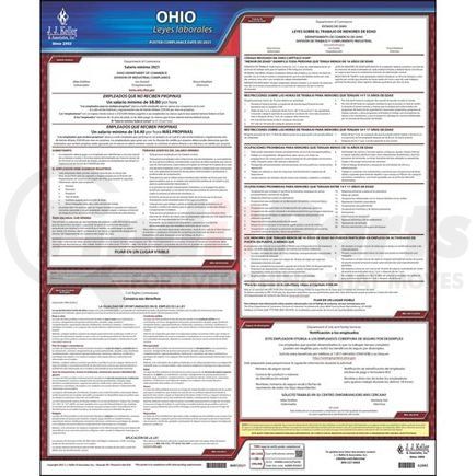 62885 by JJ KELLER - 2021 Ohio & Federal Labor Law Posters - State Only Poster (Spanish)