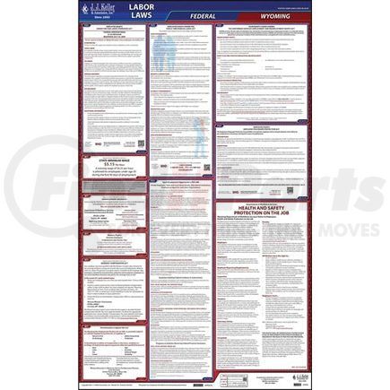62950 by JJ KELLER - 2022 Wyoming & Federal Labor Law Posters - All-In-One State & Federal Poster (English)