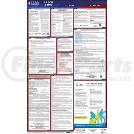 62886 by JJ KELLER - 2022 Oklahoma & Federal Labor Law Posters - All-In-One State & Federal Poster (English)