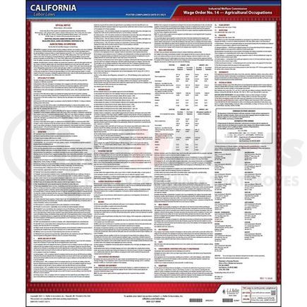 62967 by JJ KELLER - California IWC Wage Orders - English - #14 - Agricultural Occupations