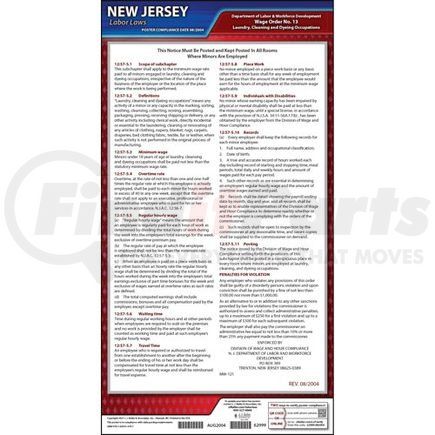 62999 by JJ KELLER - New Jersey Wage Orders - Minors in Laundry, Cleaning & Dyeing Wage Order