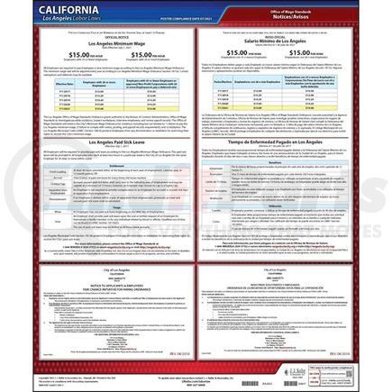 63017 by JJ KELLER - California / Los Angeles Municipal Code Poster - Laminated Poster