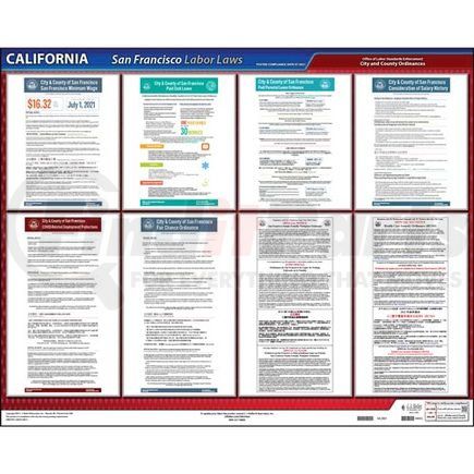 63032 by JJ KELLER - California / San Francisco Administrative Code Poster - Laminated Poster