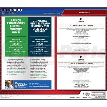 63042 by JJ KELLER - Colorado / Denver Non-Discrimination Poster - Laminated Poster