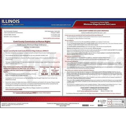 63045 by JJ KELLER - Illinois / Cook County Municipal Ordinances Poster - Laminated Poster