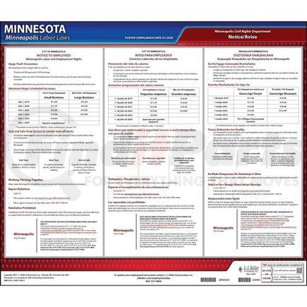 63049 by JJ KELLER - Minnesota / Minneapolis Paid Sick Leave Poster - Laminated Poster