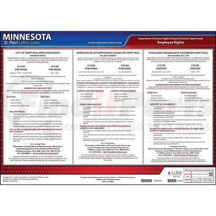 63050 by JJ KELLER - Minnesota / St. Paul Ordinances Poster - Laminated Poster