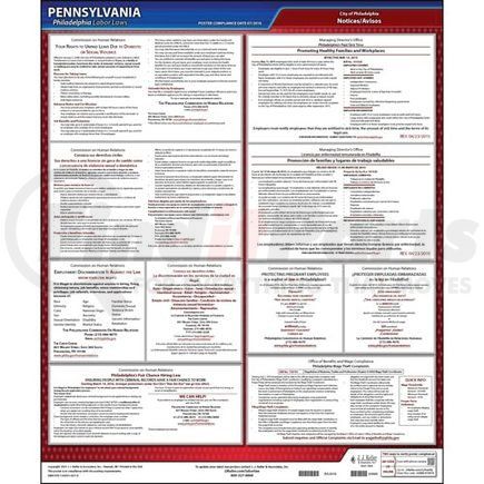 63060 by JJ KELLER - Pennsylvania / Philadelphia Code Poster - Laminated Poster