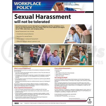 63397 by JJ KELLER - Sexual Harassment Policy Poster - English Poster