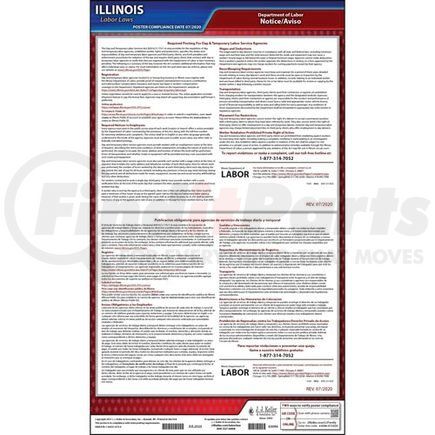 63096 by JJ KELLER - Illinois Day & Temporary Labor Service Act Poster - Laminated Poster