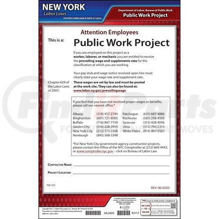 63117 by JJ KELLER - New York Public Work Project Poster - Laminated Poster