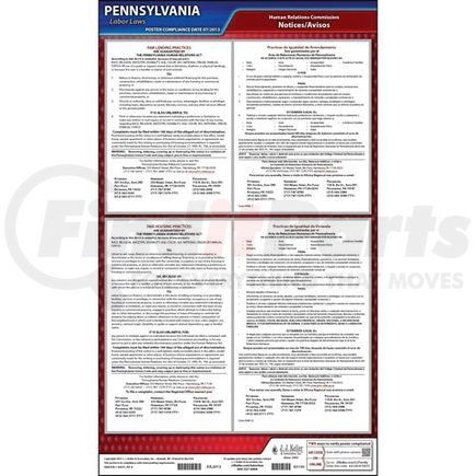 63130 by JJ KELLER - Pennsylvania Fair Housing / Fair Lending Practices Poster - Laminated Poster