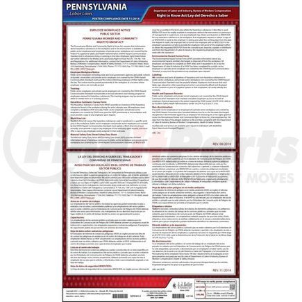 63132 by JJ KELLER - Pennsylvania Right to Know Act Poster - Laminated Poster