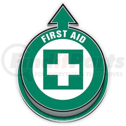 63458 by JJ KELLER - First Aid Located Here 3D Floor Decal