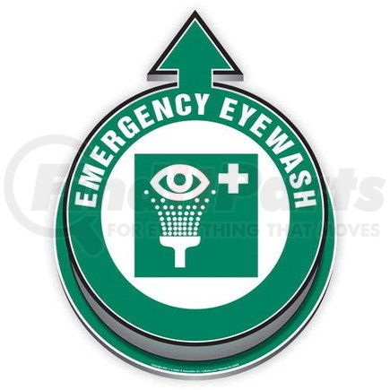 63459 by JJ KELLER - Emergency Eyewash Located Here 3D Floor Decal