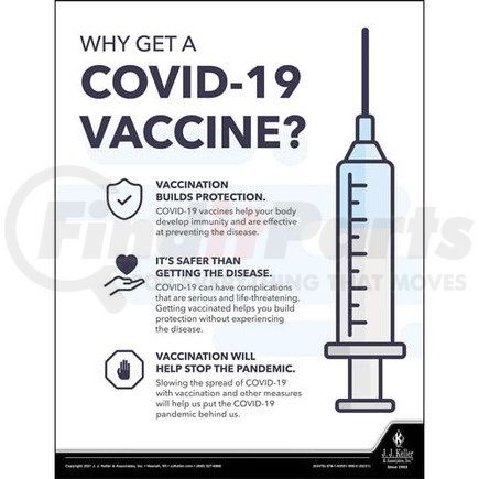 63476 by JJ KELLER - Why Get The COVID-19 Vaccine Safety Poster - English Poster