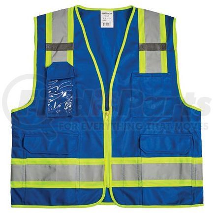 63537 by JJ KELLER - J. J. Keller SAFEGEAR Colored Safety Vest - Zipper Closure - Blue 4XL/5XL Safety Vest