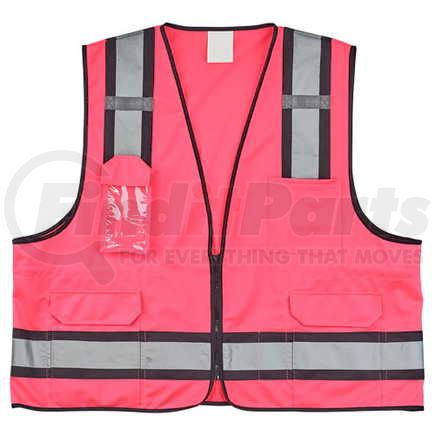 64333 by JJ KELLER - J. J. Keller SAFEGEAR Colored Safety Vest - Zipper Closure - Pink S/M Safety Vest