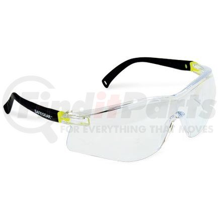 64402 by JJ KELLER - J. J. Keller™ SAFEGEAR™ Adjustable Temple Safety Glasses - Clear Frame, Clear Lens