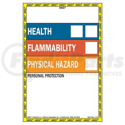 6997 by JJ KELLER - HMIS III Labels - 4" x 6" Roll