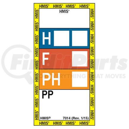 7014 by JJ KELLER - HMIS III Laboratory Labels - 1" x 2"