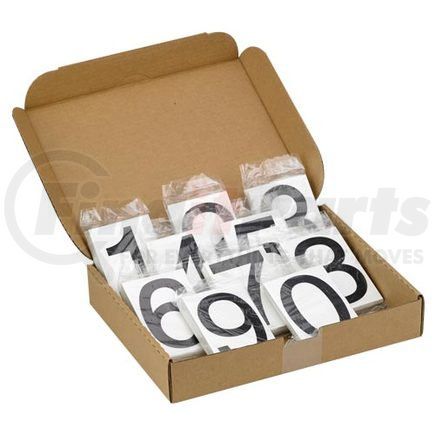 655 by JJ KELLER - Vinyl Numbering Kits - 4" Numbers, Clear Vinyl