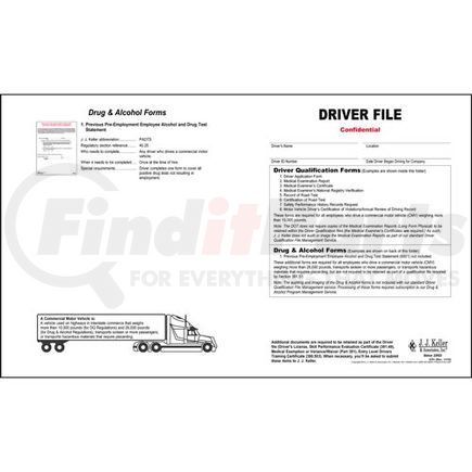 6791 by JJ KELLER - Driver Qualification File - Services Edition - File Packet