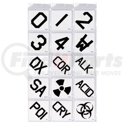 766 by JJ KELLER - HazCom Numbers & Symbols Kit - 4-1/2" x 4-1/4"