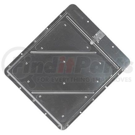 80 by JJ KELLER - Riveted Aluminum Placard Holder w/Back Plate - Placard Holder w/Back Plate - Unpainted