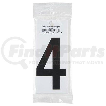 61605 by JJ KELLER - 3.5" Vinyl Number Packs – Retail Packaging - Number 4