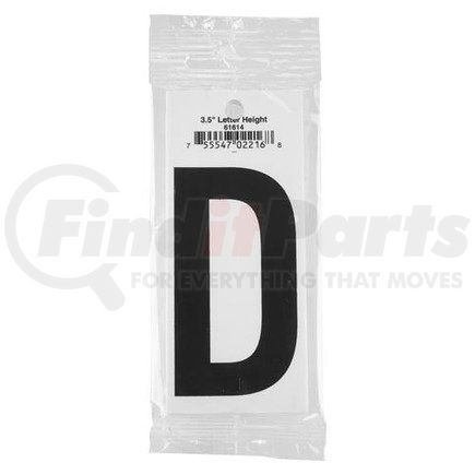 61614 by JJ KELLER - 3.5" Vinyl Letter Packs – Retail Packaging - Letter D