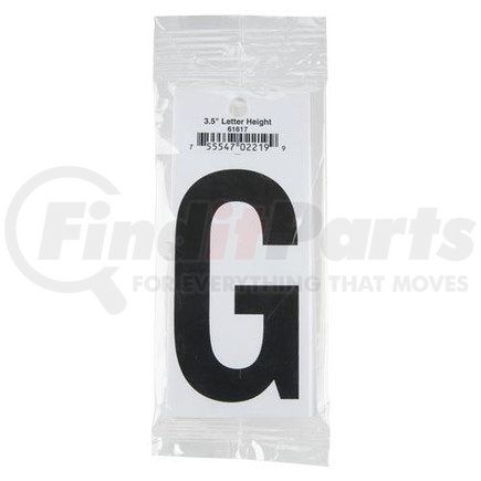 61617 by JJ KELLER - 3.5" Vinyl Letter Packs – Retail Packaging - Letter G