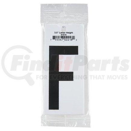 61616 by JJ KELLER - 3.5" Vinyl Letter Packs – Retail Packaging - Letter F